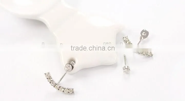 Elegant rhinestone Bridal Earrings Crystal Simple Earrings Anchor Earrings