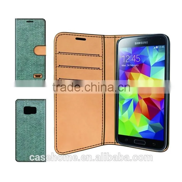 Green Jean Phone Case for Samsung Galaxy J7 with Card Holders