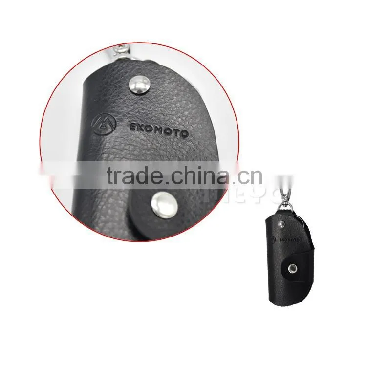 New style black leather key holder for business gift