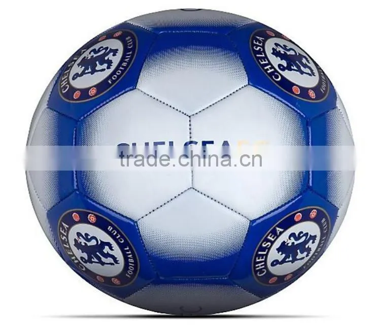 China wholesale Customized PVC Stitched Matte+Metalic Soccer ball/ Football