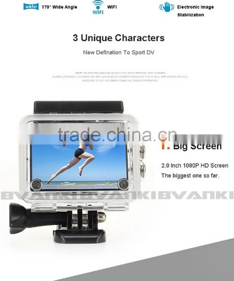 2016 trending products Action Camera 30M Waterproof Camera WiFi Full HD 1080p 12Mp Video DV Sports Camera accept paypal
