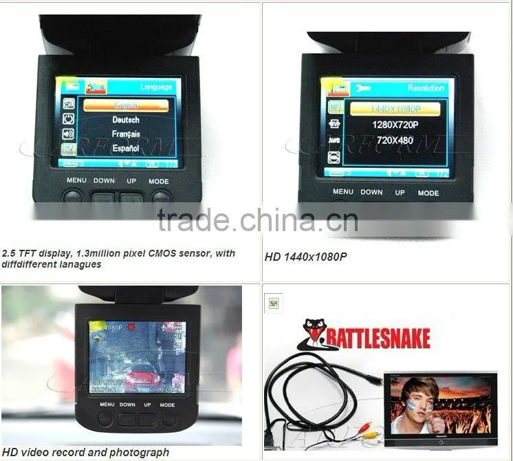 high performance price ratio guangzhou Car DVR driver recorder 1080P