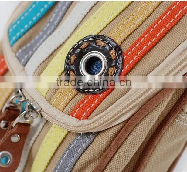 2016 china supplier cute mini satchel canvas waist bag waterproof waist bag portable shoulder waist bag