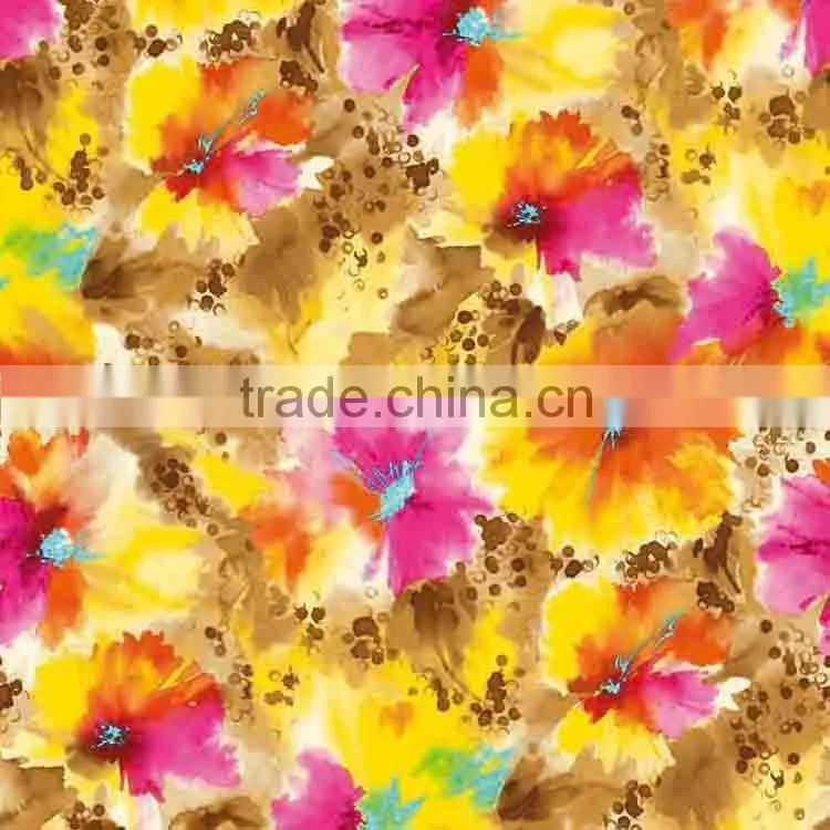 soft 100% payon printed fabric