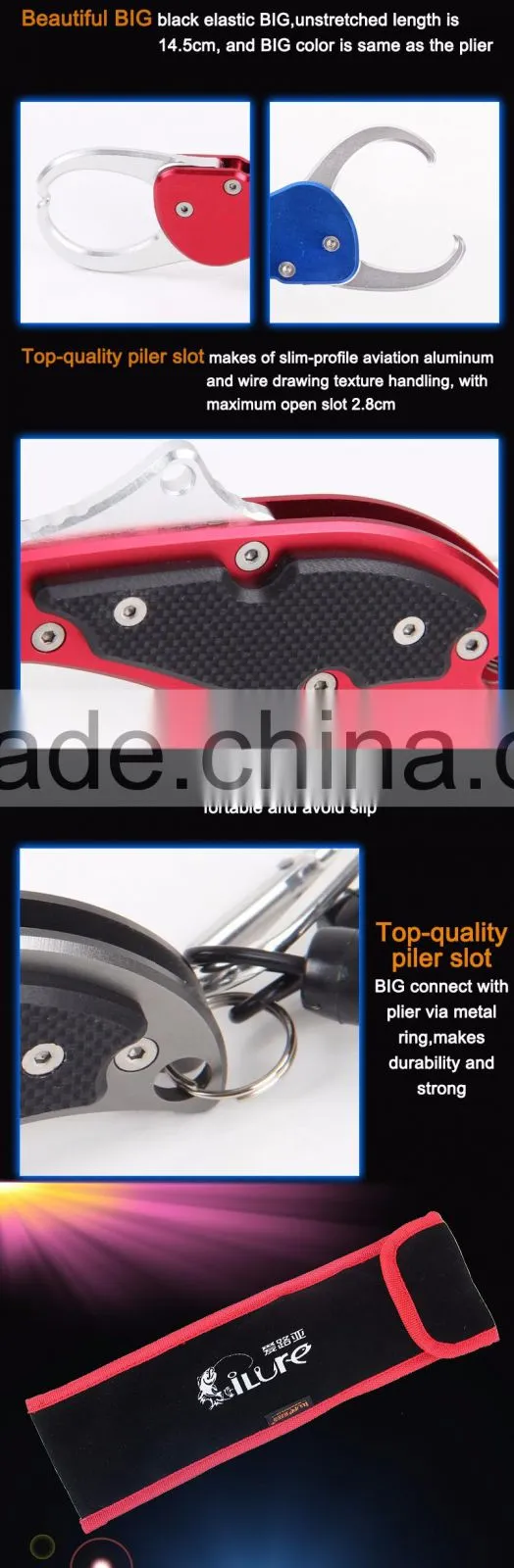 2016 wholesales price slim proflie aluminium grip fishing pliers