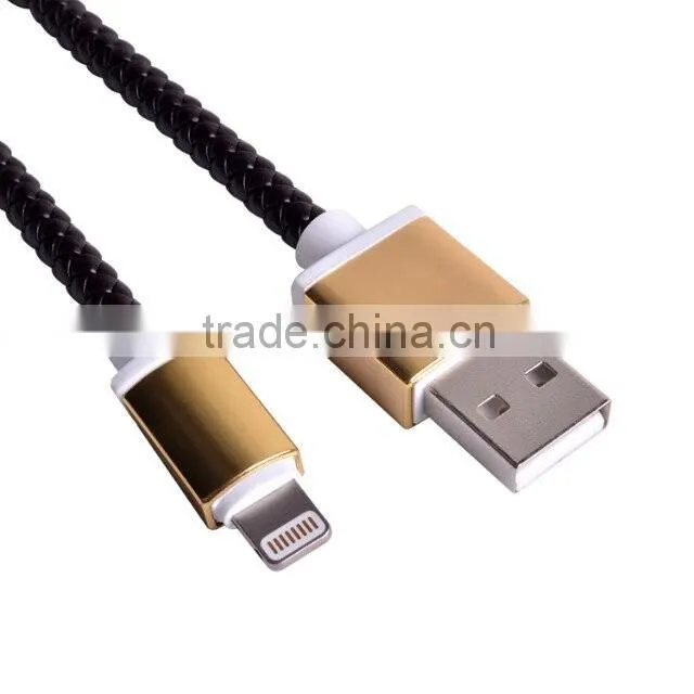 Fast Charge 8 Pin PU leather usb mfi cable for iphone 6 usb cable for iPhone 6 MFi Cable