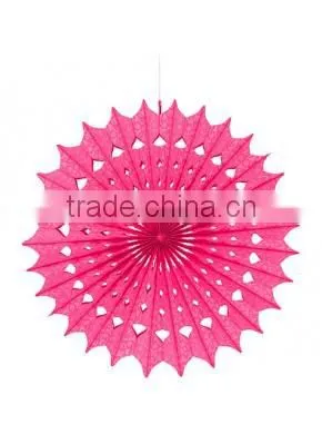 Hot sale !small lovely tissue paper fan for party wedding decorations