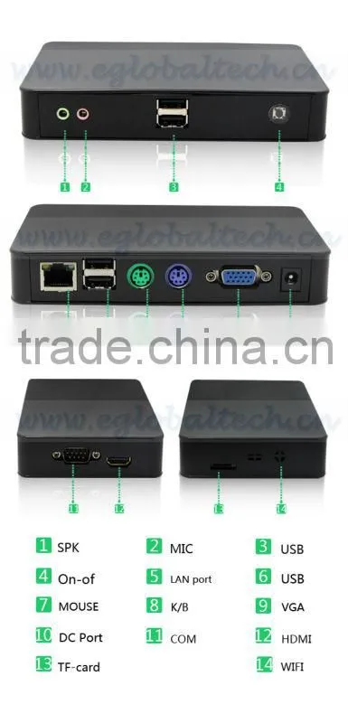 High Quality PC Station FL100 for Multi Users Working under WIN7/XP/LINUX
