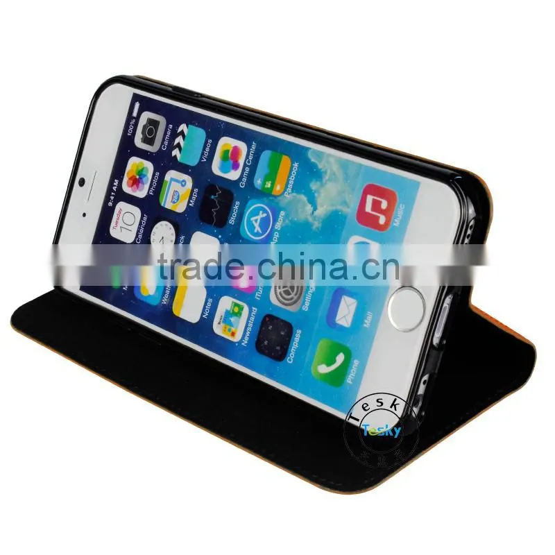 For iphone 6 Case Cover Skin, Stand Leather Stylish Mobile Phone Case For iphone 6 Flip Design With Stand