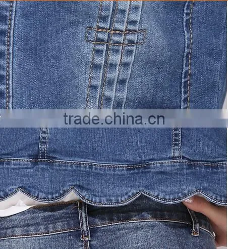 scalloped lady denim jacket short pakistan xxx jean jacket wholesale