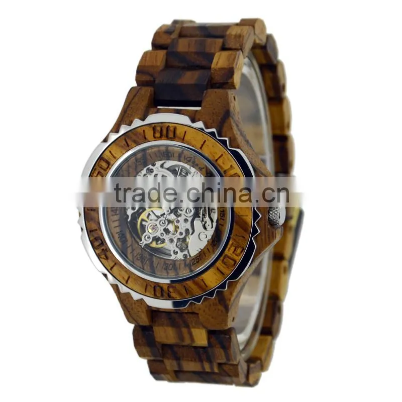 Bewell alloy&wood watch Newly Designed Date Time Health-caring Wrist Watch