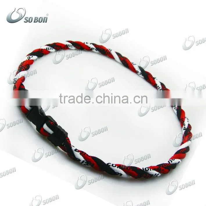 cheap braided fiber rope titanium sports necklace