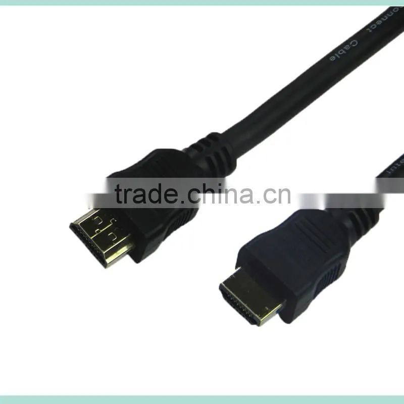 V2.0 Black HDMI Cable with Ethernet and gold connector support 3D and 4K from 0.5-40m