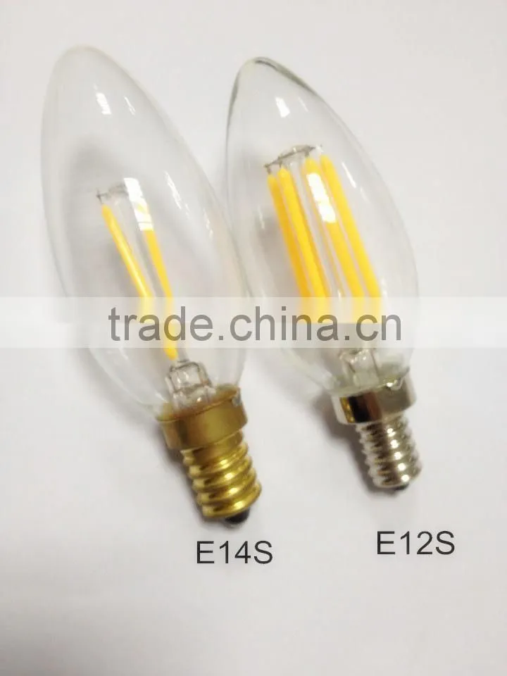 dimmable C35 4W LED FILAMENT candle lights E12S 110V US