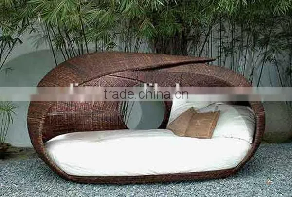 morden ourdoor wicker nestrest leisure garden furniture angle daybed