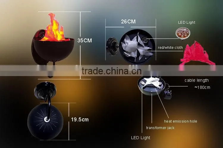 Wall LED fire flame light