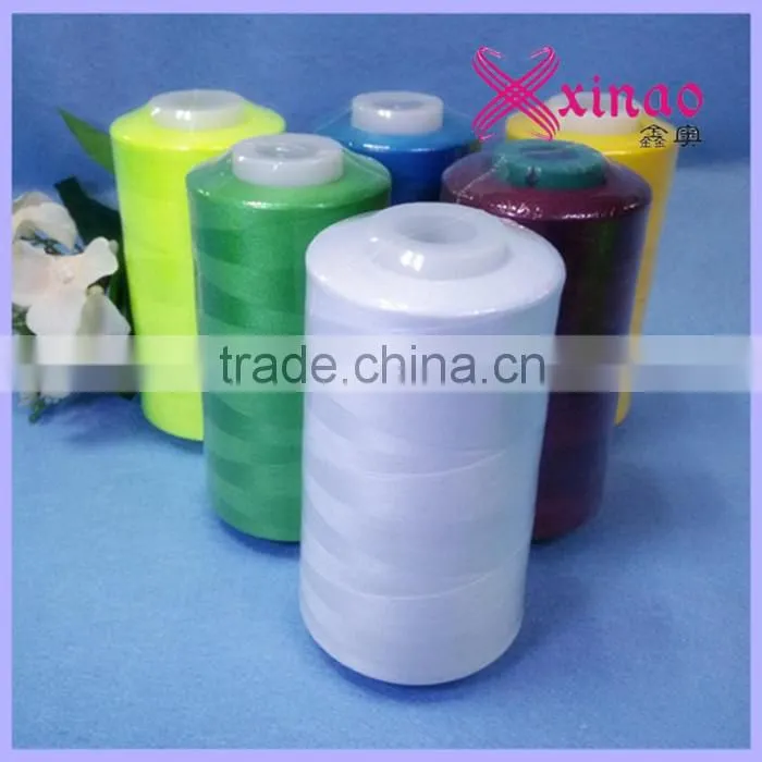 Polyester Sewing Machine Thread Virgin Ring Spun Colored Yarn 20/2 30/2 40/2 50/2 60/2
