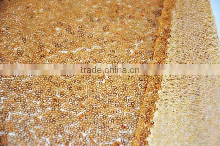 100%Polyester Rectangular Traditional sequin embroidery organza banquet table runner
