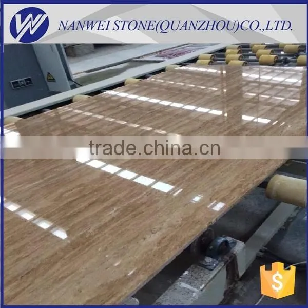 Top polished brown color travertine marble noce travertine marble slabs and tiles
