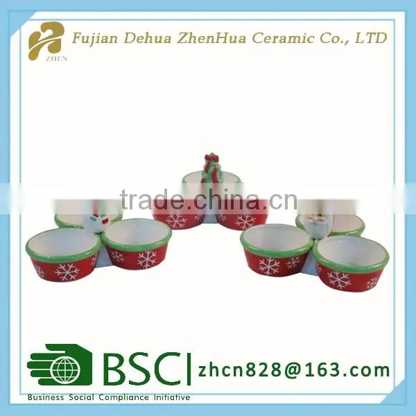 ceramic small christmas independent candy plate