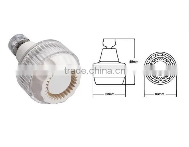 2.0 GPM Showerhead with an on/off valve, White and Clear