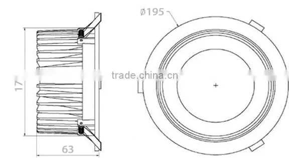 Best price led down light cover