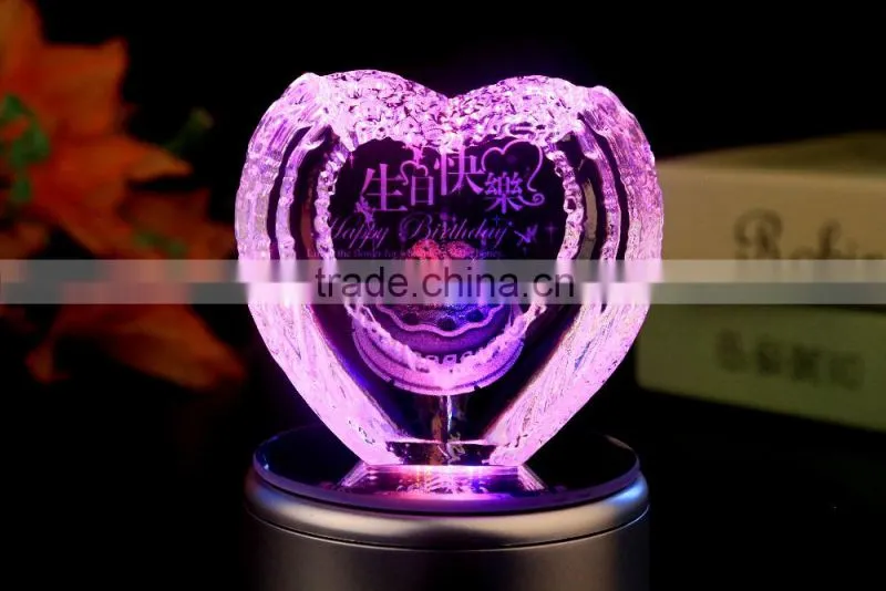 hot sale heart shape crystal gift crystal craft