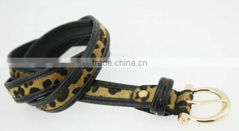 NEW Casual PU belt for fashion dress with PU faux fur leather China factory wasit belt for lady