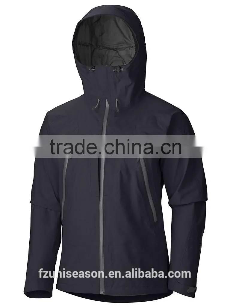 Waterproof lightweight nylon mens plain windbreakers jacket