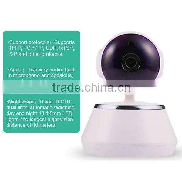 RJ45 100M / 1000M Base-TX support Video Storage smart WIFI IP camera can learn alarm sensors