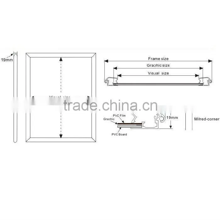 2015 new style aluminum photo picture frame