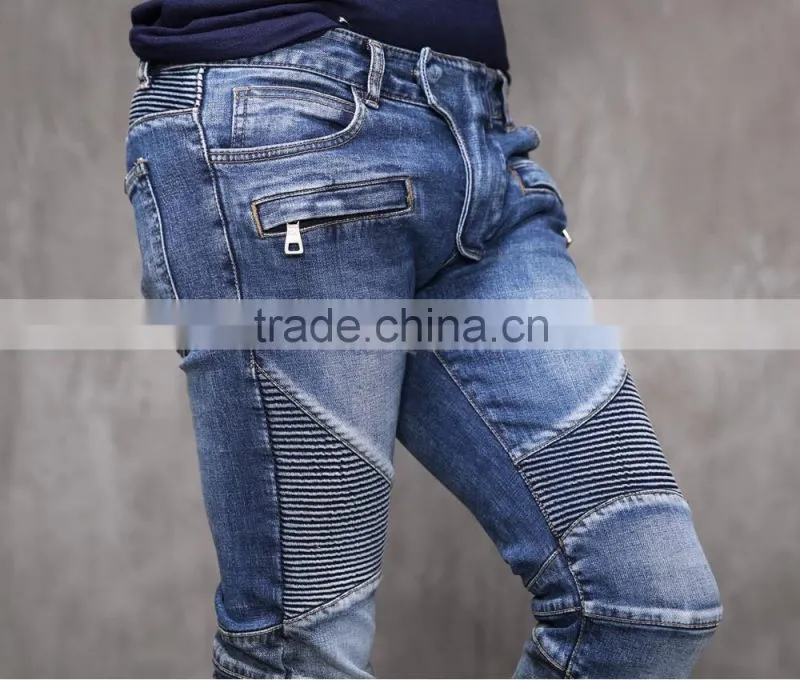 2015 women's two color tight denim pants denim jeans