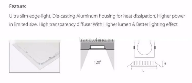 Free Shipping China SMD Slim Downlight Lamp 300x300mm Ultra Thin Ceiling Recessed Dimmable Square LED Panel Light For Office