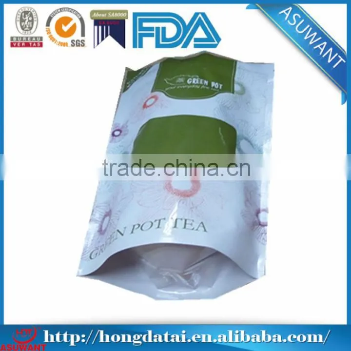 Machine price heat sealing foil tea packing bag with clear window