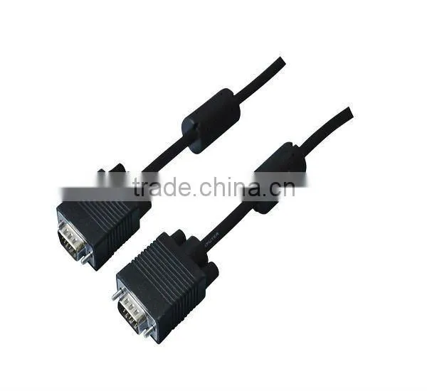 High speed VGA Cable A Male to A Male with ferrites,toshiba vga card for laptop