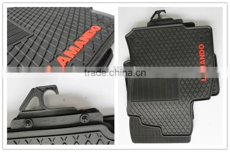 2016 Customized New Full Set Position 3D PVC Rubber Car Floor Mats For VW LAMANDO