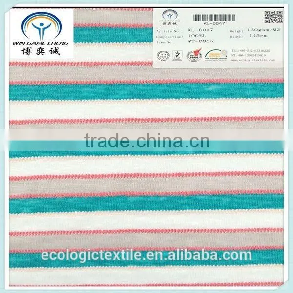 Hot Sale 100% Linen Strip Knitted Fabric