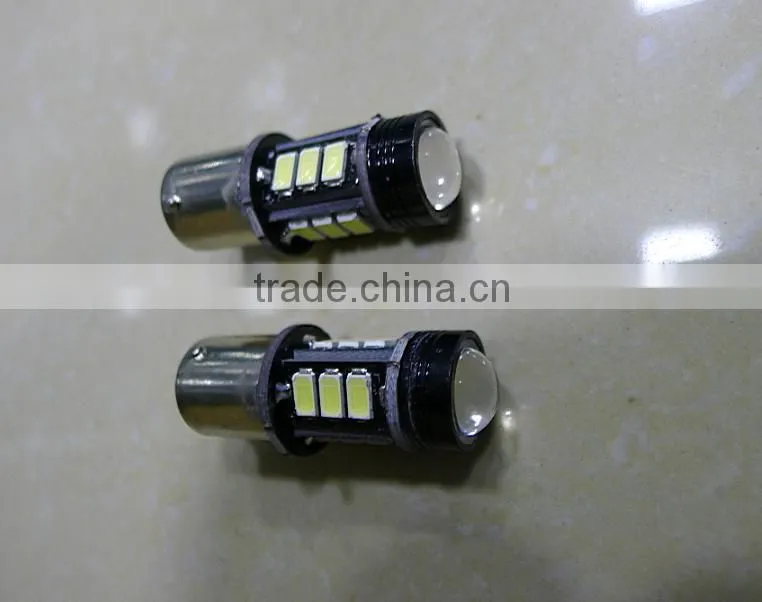 hotsale 12V led light T15 1157 7440 7443 3156 3 1156 Car LED light 5630 12SMD with Lens