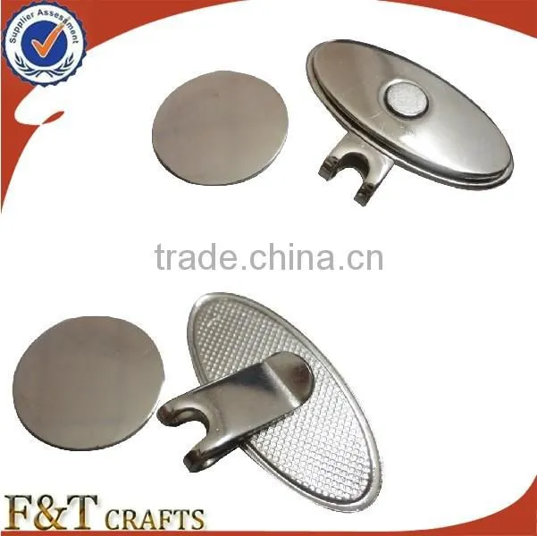 Zinc alloy palting nickle blank golf ball marker make in China