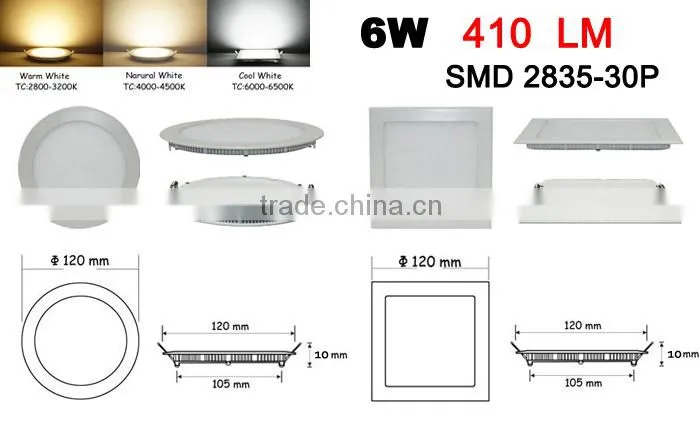 Round LED Panel Light 30Pcs LEDs 6W Surface Mounted Panel Light