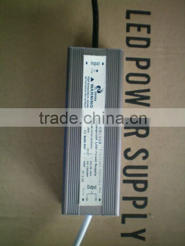 IP67 50w 1.2A led transformer for led light