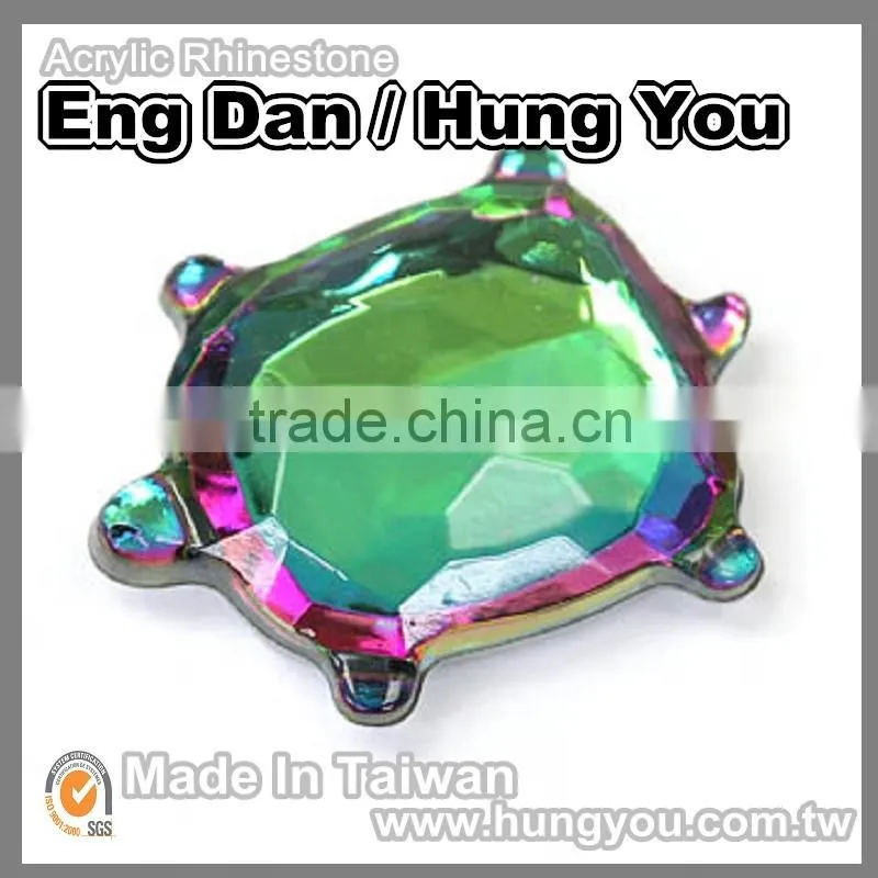 Machine Cut Oval Shape Sew On Acrylic Rhinestones