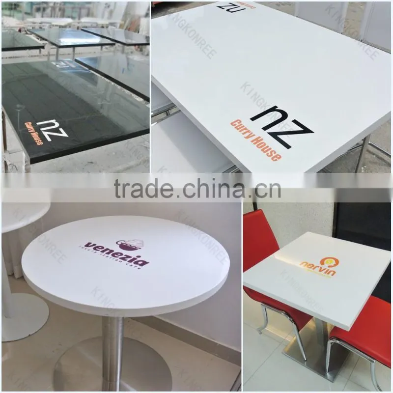 Round fast food restaurant equipment , restaurant tables