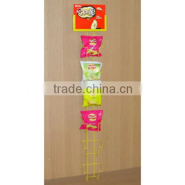 wire hanging crisps display rack manufacturer with good quality