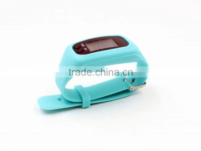 Multi-function silicone kids pedometer watch for health gifts