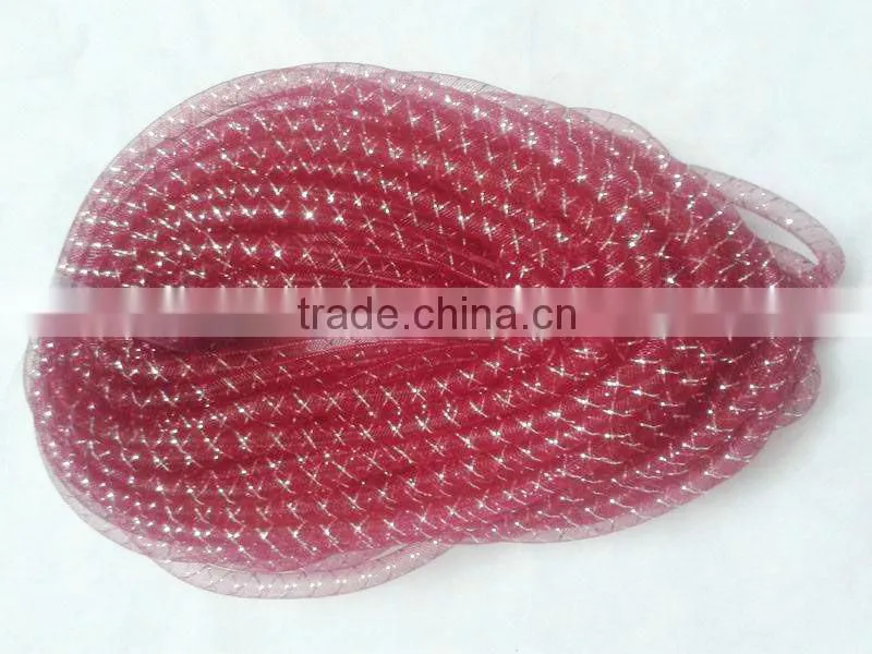 HOT SALE 6" Red Nylon Mesh Tubing Ribbon Bow