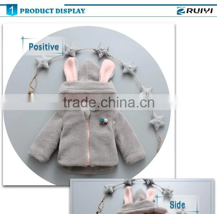 baby girls lamb fur hoodie coat jacket