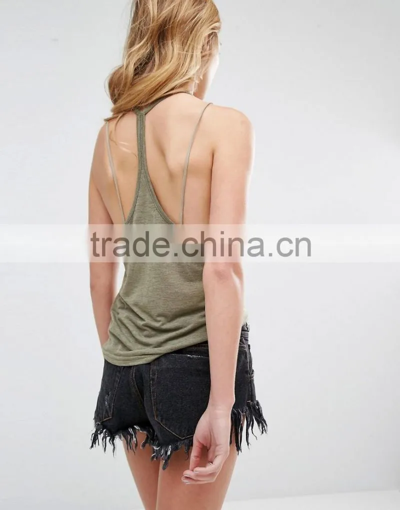 Alibaba china wholesale women clothes tops fashion spaghetti strap tank top