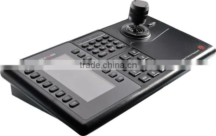 IP keyboard ptz controller/joystick with furnish 7" (800*480) LCD screen display camera video (up to 1080p)