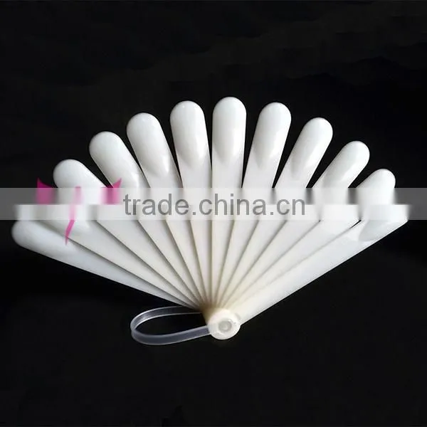 Fan shape 12 colors nail polish color chart nail tips display